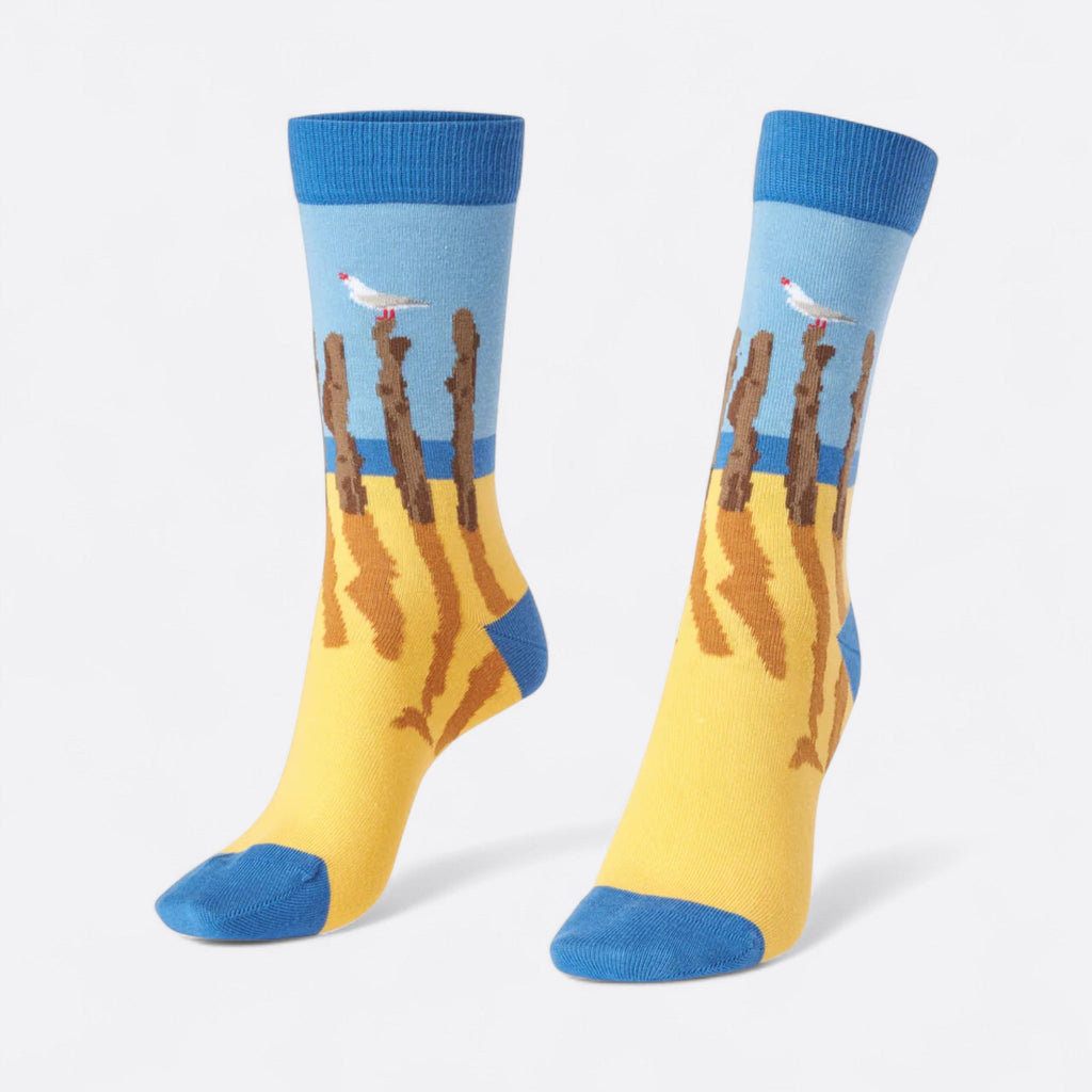 Chaussettes fantaisie LAMES BRISÉES Coton bio 1