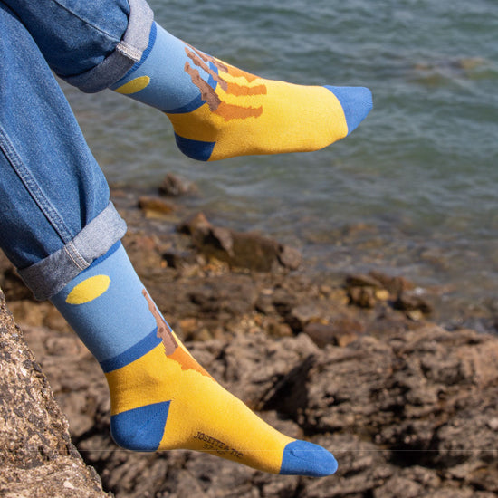 Chaussettes fantaisie LAMES BRISÉES Coton bio 1