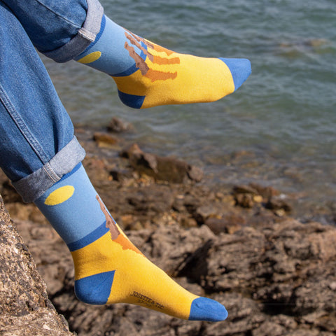 Chaussettes fantaisie LAMES BRISÉES Coton bio 1