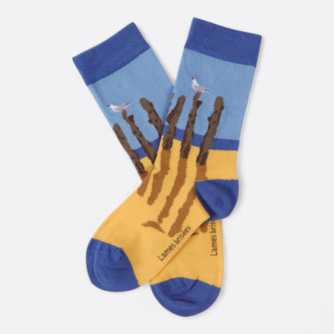Chaussettes fantaisie LAMES BRISÉES Coton bio 1
