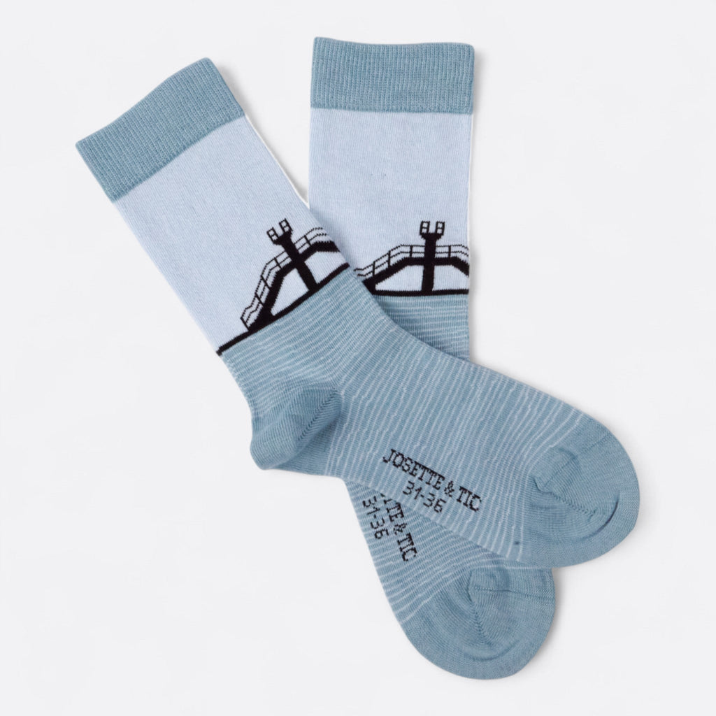 Chaussettes fantaisie LE GRAND BAIN Coton bio 1