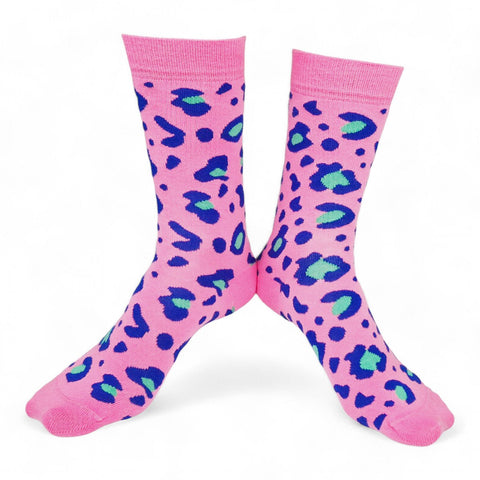 Chaussettes fantaisie LE GUÉPARD ROSE Coton bio 3