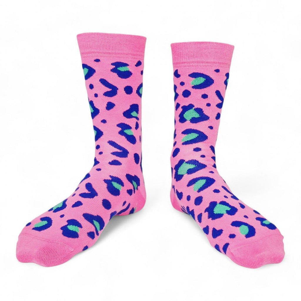 Chaussettes fantaisie LE GUÉPARD ROSE Coton bio 1