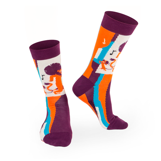Chaussettes fantaisie LE LION ET RAT Coton bio 1