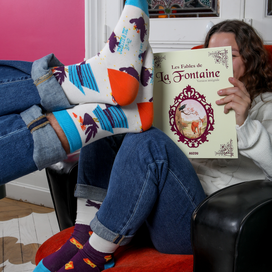 Chaussettes fantaisie LES 2 COQS Coton bio