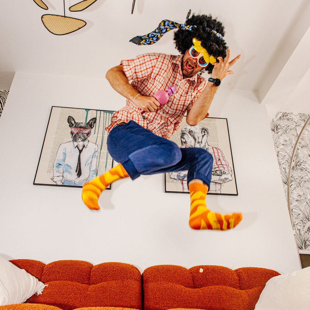 Chaussettes fantaisie LET’S GROOVE! Coton bio 1