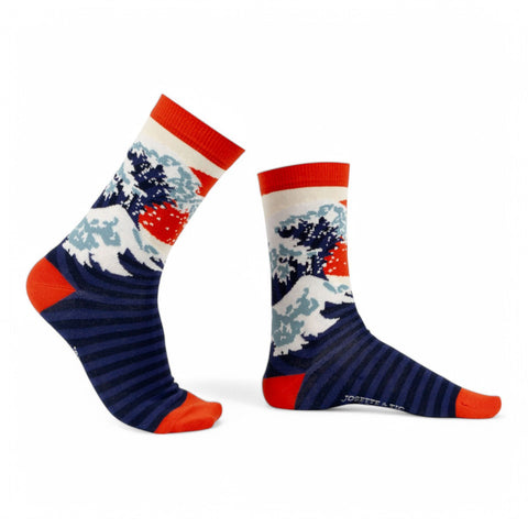 Chaussettes fantaisie LEVANT A L’ENVERS Coton bio 1