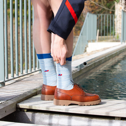 Chaussettes fantaisie LOIN DU BORD Coton bio 2