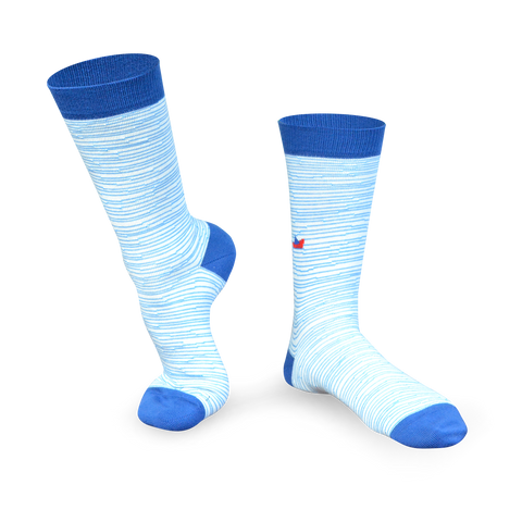 Chaussettes fantaisie LOIN DU BORD Coton bio 1