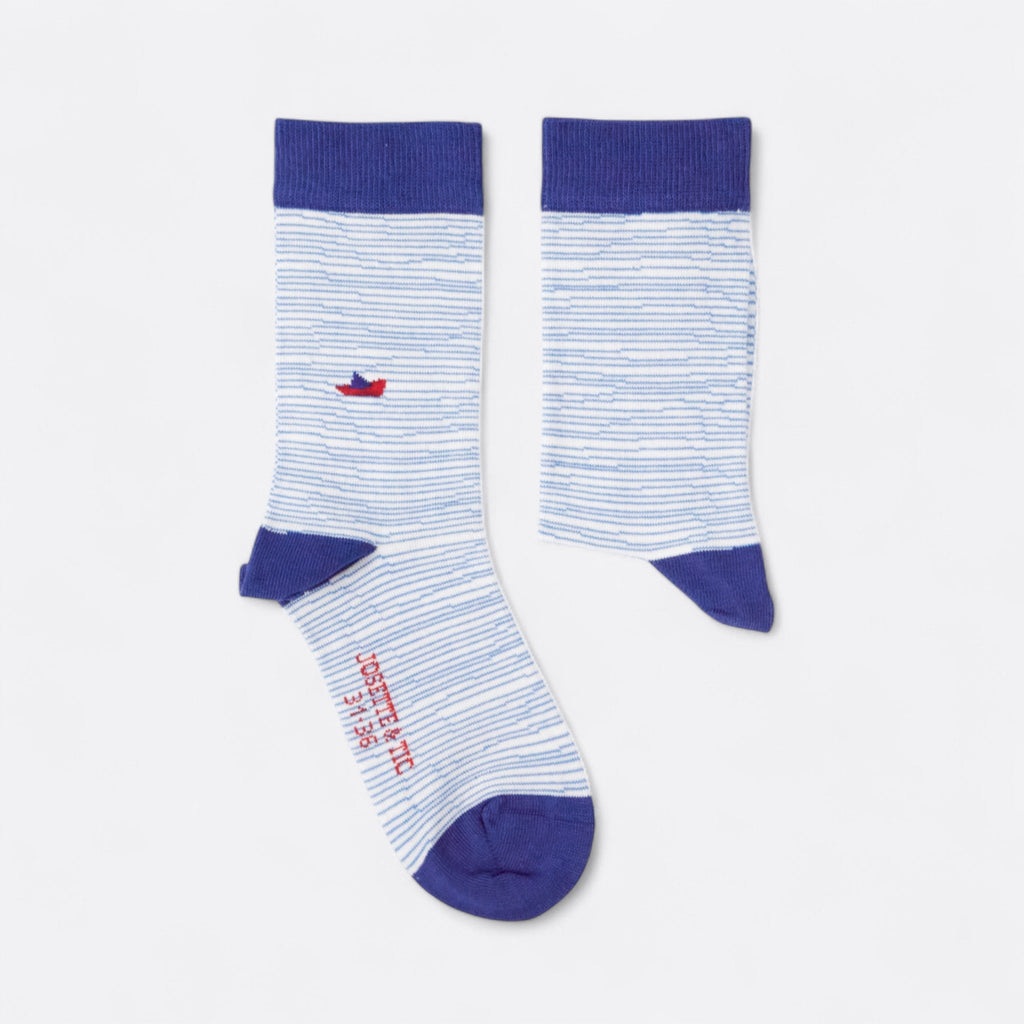 Chaussettes fantaisie LOIN DU BORD Coton bio 2