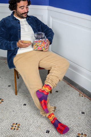 Chaussettes fantaisie LOPI Coton bio 2