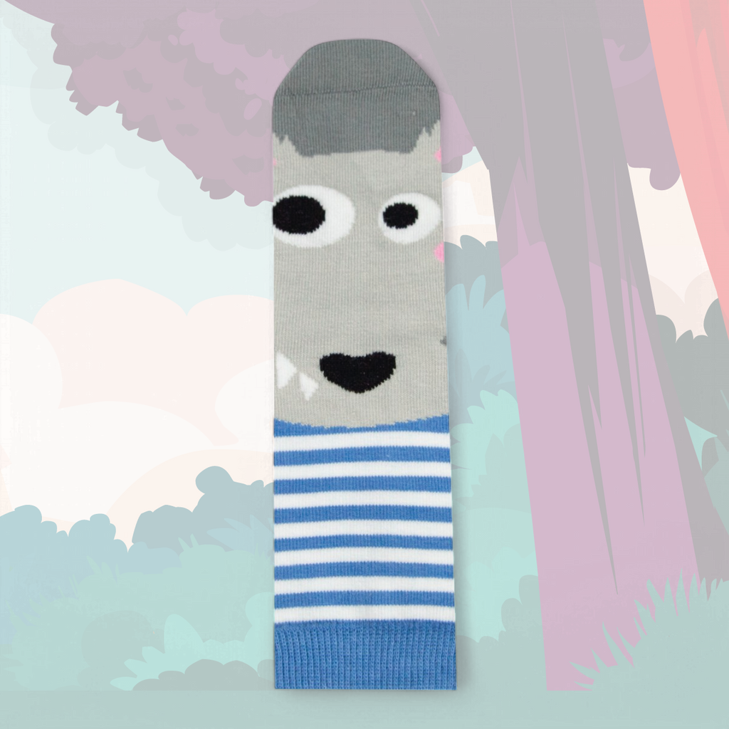 Chaussettes fantaisie LOUP Y ES-TU ? BAMBINS Coton bio 1