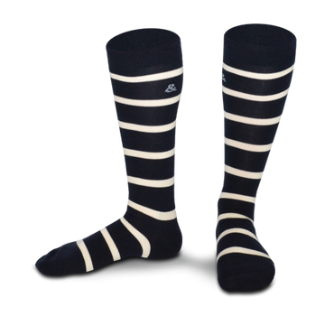 Chaussettes fantaisie MARIN AU LONG COURS HAUTES Coton bio 1