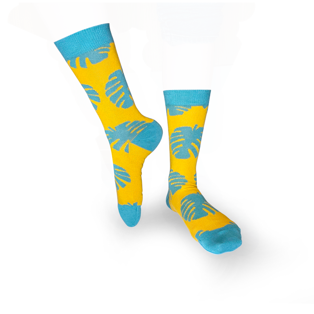 Chaussettes fantaisie MONSTERA DE BIBLIOTHÈQUE Coton bio 1