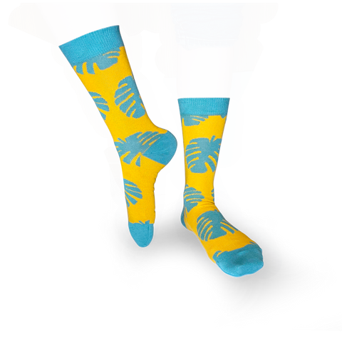 Chaussettes fantaisie MONSTERA DE BIBLIOTHÈQUE Coton bio 1