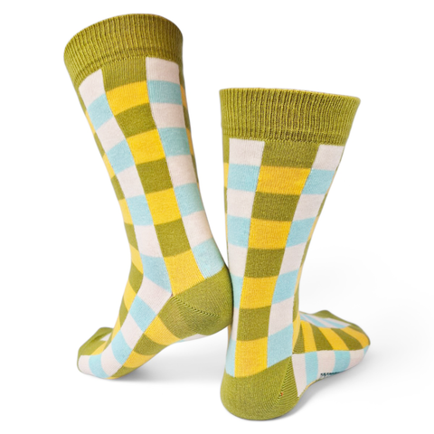Chaussettes fantaisie NAPPE AU CARRÉ Coton bio 2