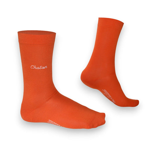 Chaussettes fantaisie ORANGE AMER Coton bio 4