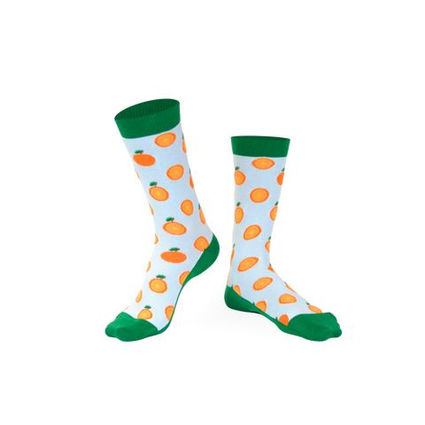 Chaussettes fantaisie ORANGE PRESSÉE Coton bio 1