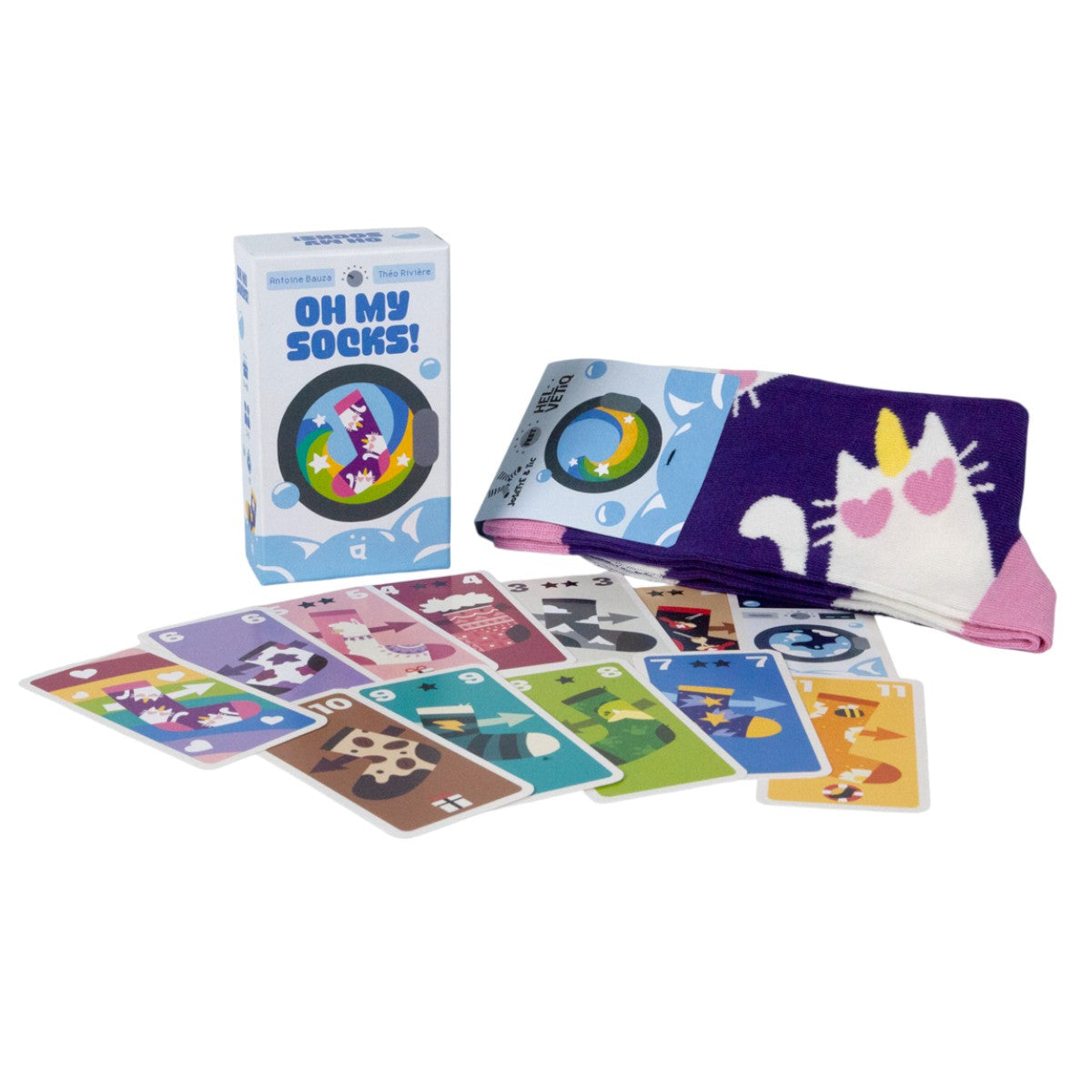 Chaussettes fantaisie PACK JEU + CHAT PAIRE’LIPOPETTE Coton bio 1