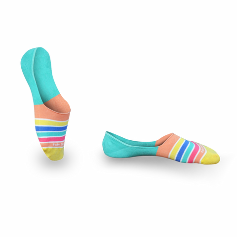 Chaussettes fantaisie PALM SPRINGS INVISIBLES Coton bio 1