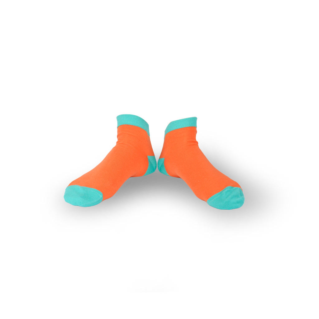 Chaussettes fantaisie PANARD A L’ORANGE COURTES Coton bio 1