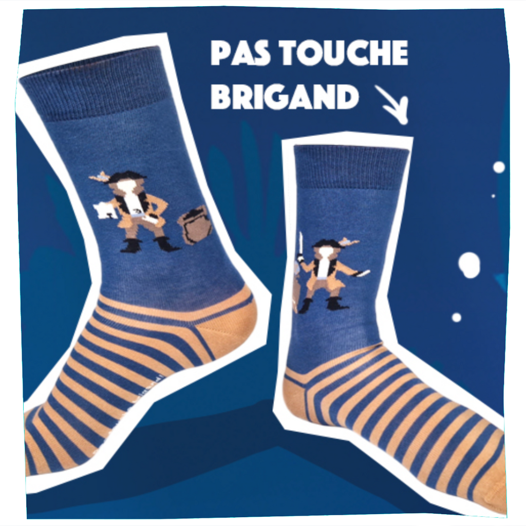 Chaussettes fantaisie PAS TOUCHE BRIGAND! Coton bio 2