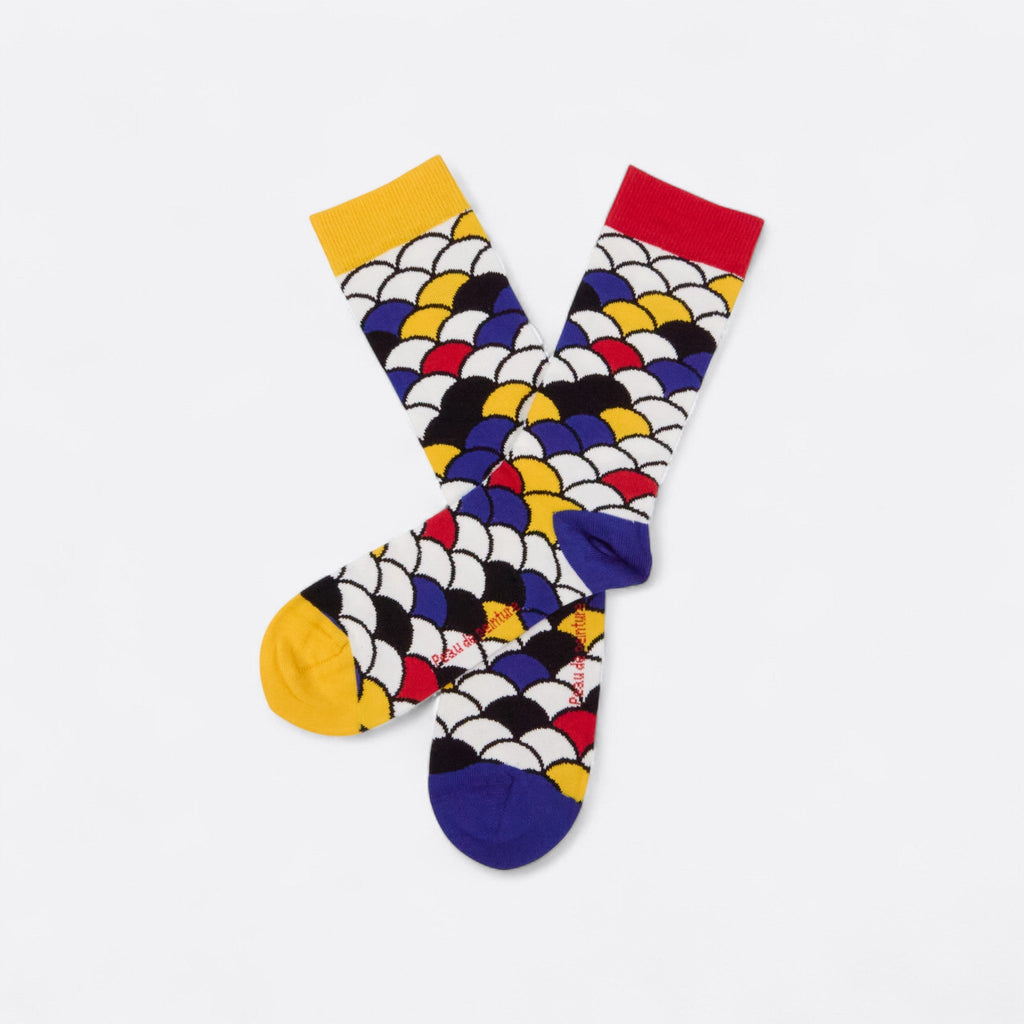 Chaussettes fantaisie PEAU DE PEINTURE Coton bio 1