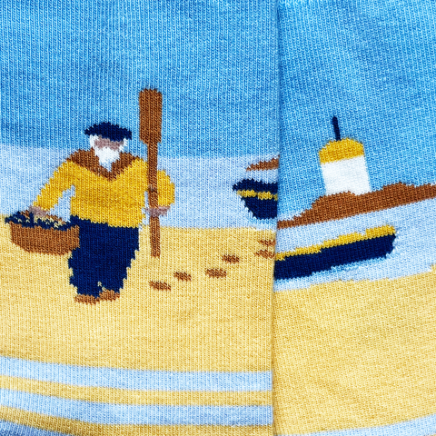 Chaussettes fantaisie PÊCHEUR DU DIMANCHE Coton bio 2