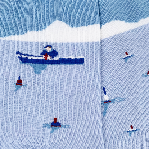 Chaussettes fantaisie PIÈGE EN EAUX TROUBLES COURTES Coton bio 2