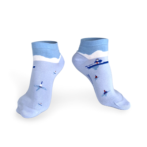 Chaussettes fantaisie PIÈGE EN EAUX TROUBLES COURTES Coton bio 1