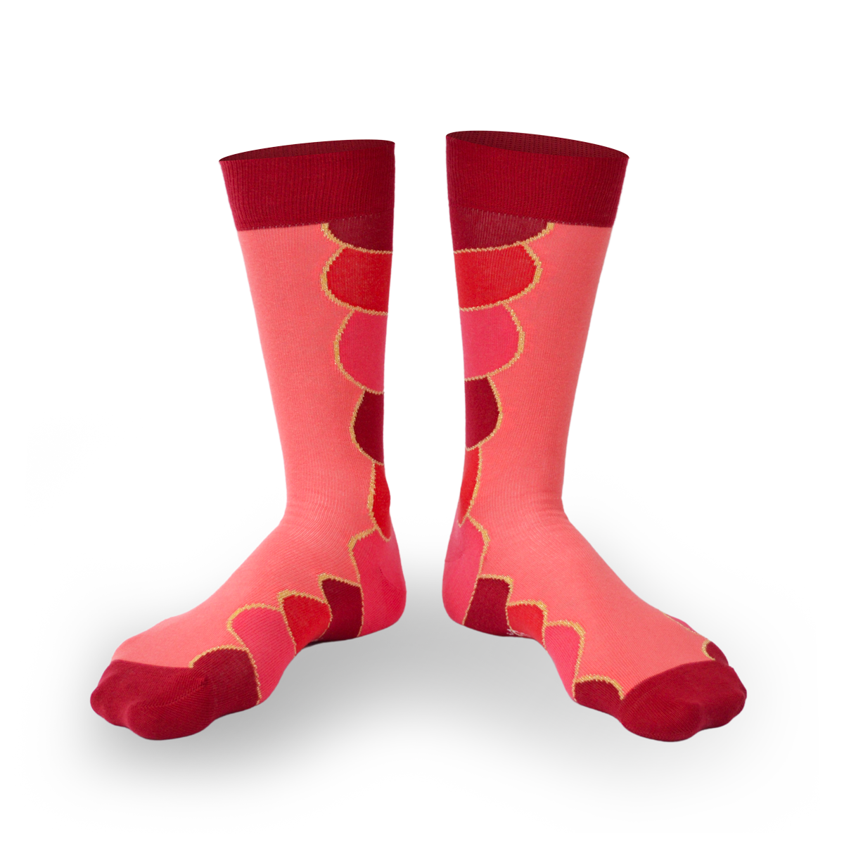 Chaussettes fantaisie PURÉE DE CARDINAL Coton bio 1