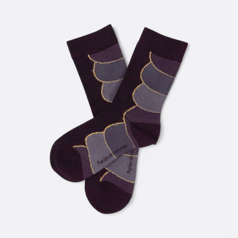 Chaussettes fantaisie PUREE DE CORBEAU Coton bio 1