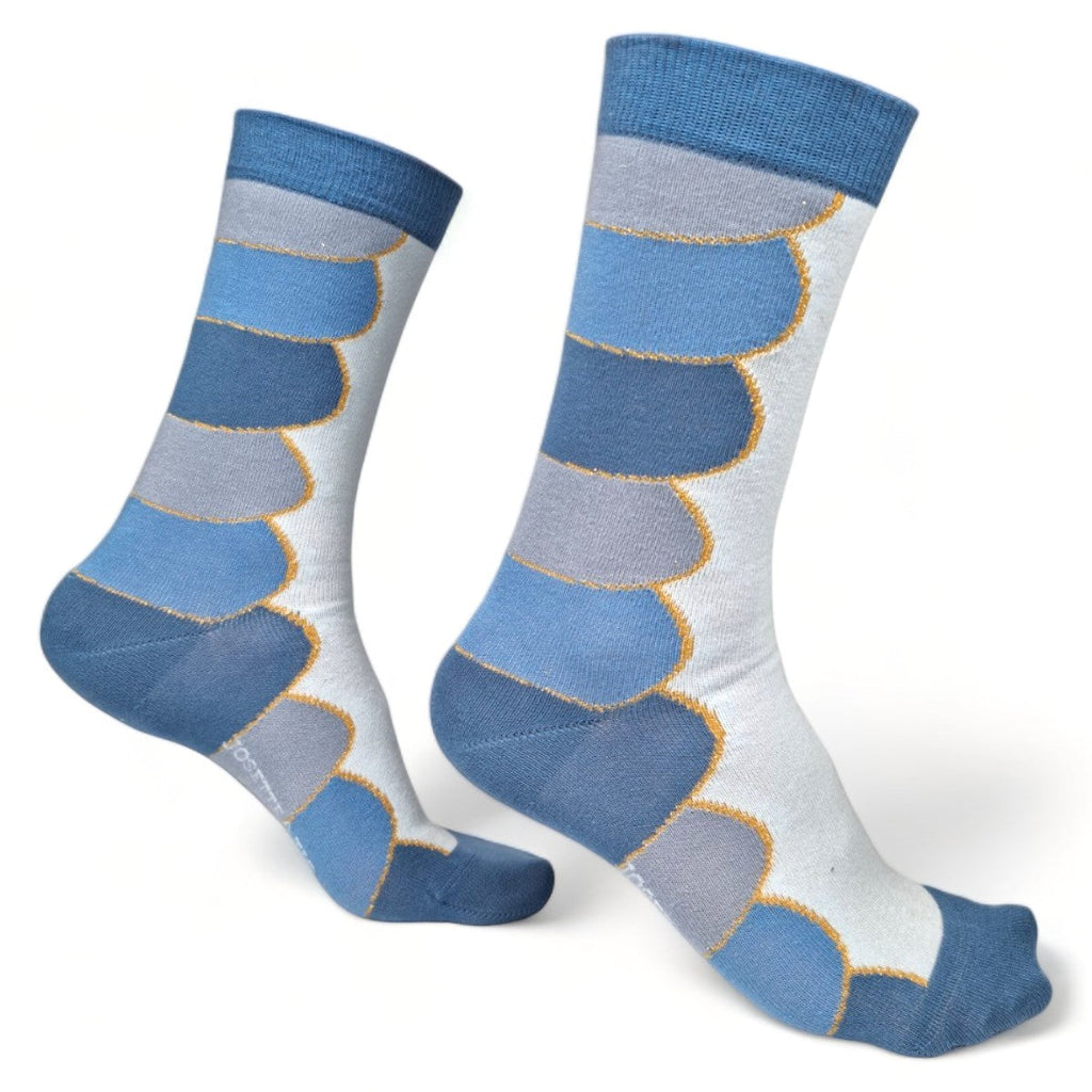 Chaussettes fantaisie PURÉE DE GEAI BLEU Coton bio 1