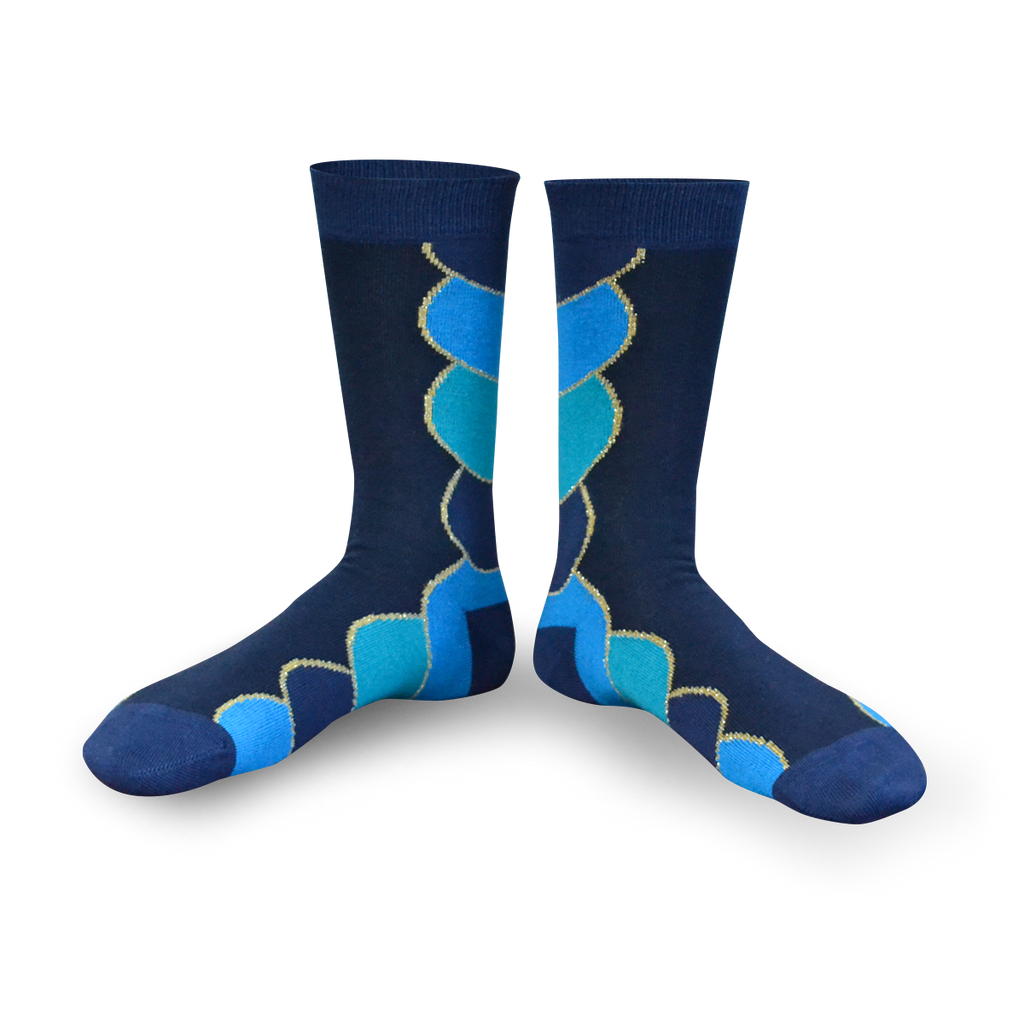 Chaussettes fantaisie PUREE DE PAONS Coton bio 1