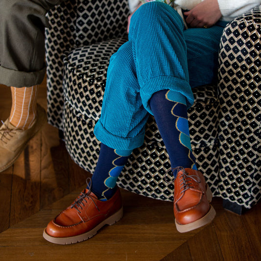 Chaussettes fantaisie PURÉE DE PAONS Coton bio 1
