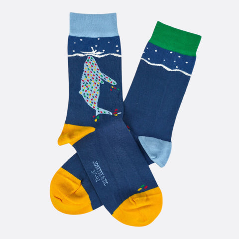 Chaussettes fantaisie QAJAQ BLANCHE Coton bio 1