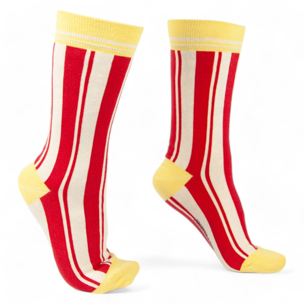 Chaussettes fantaisie QUI VEUT DU POP CORN ? Coton bio 1