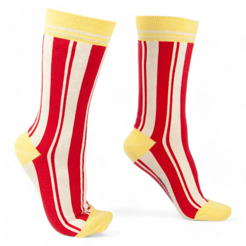Chaussettes fantaisie QUI VEUT DU POP CORN ? Coton bio 1