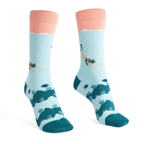 Chaussettes fantaisie RANDONNÉE PALMÉE Coton bio 1