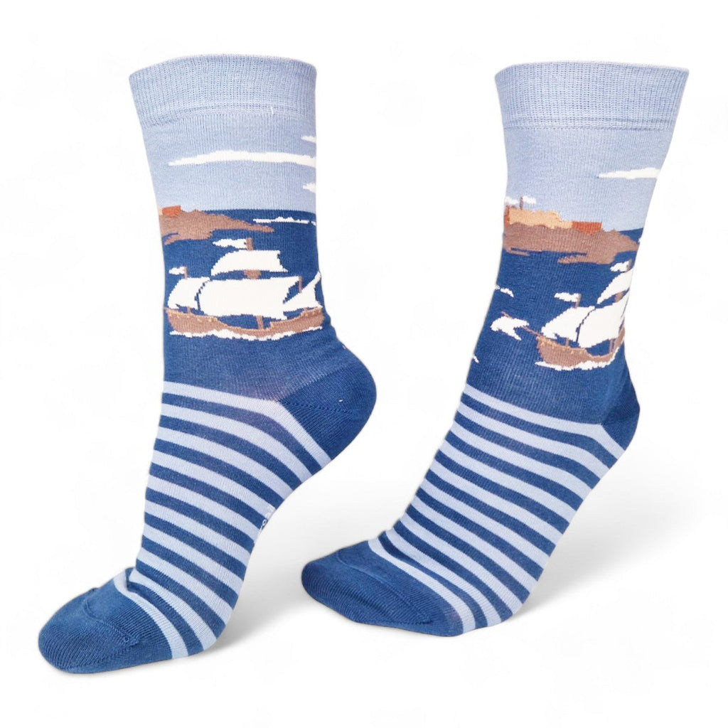 Chaussettes fantaisie RETOUR AU BERCAIL Coton bio 1