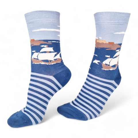 Chaussettes fantaisie RETOUR AU BERCAIL Coton bio 1