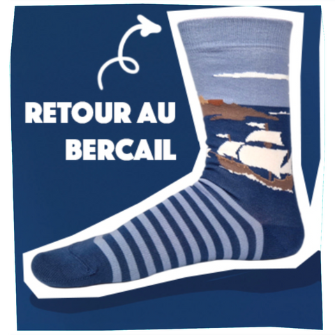 Chaussettes fantaisie RETOUR AU BERCAIL Coton bio 2