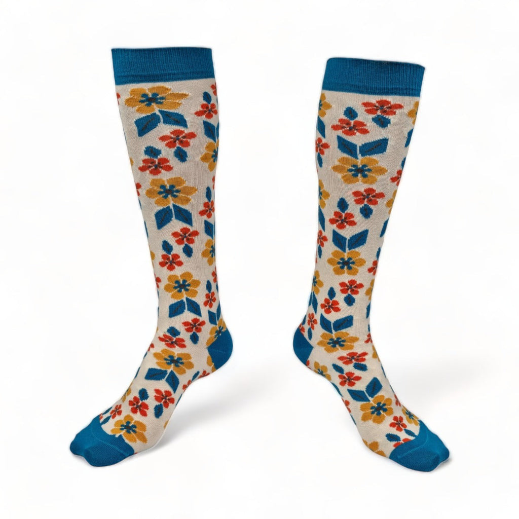 Chaussettes fantaisie SANS RACCORDS HAUTES Coton bio 1