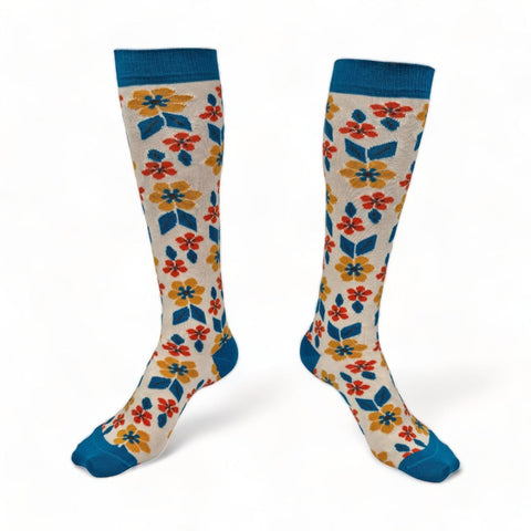 Chaussettes fantaisie SANS RACCORDS HAUTES Coton bio 1