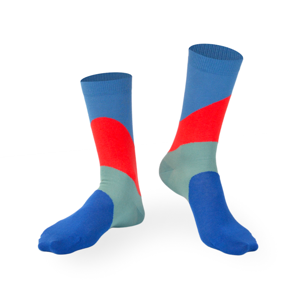 Chaussettes fantaisie SINUSOÏDES Coton bio 1