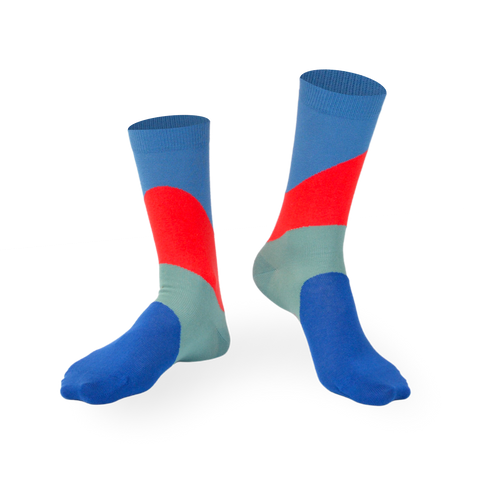 Chaussettes fantaisie SINUSOÏDES Coton bio 1