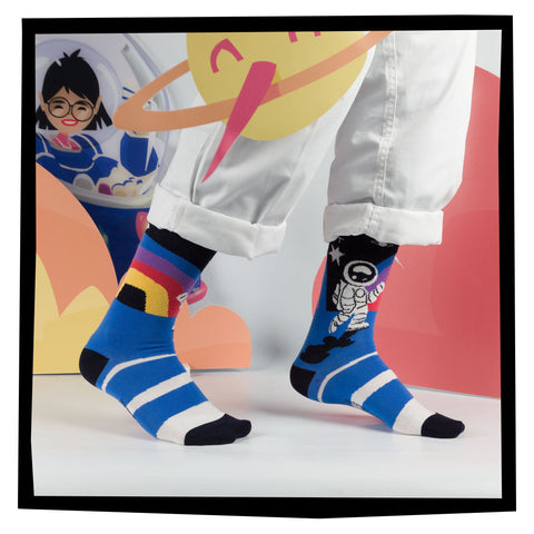 Chaussettes fantaisie SOMEWHERE CLOSE TO THE RAINBOW Coton bio 5