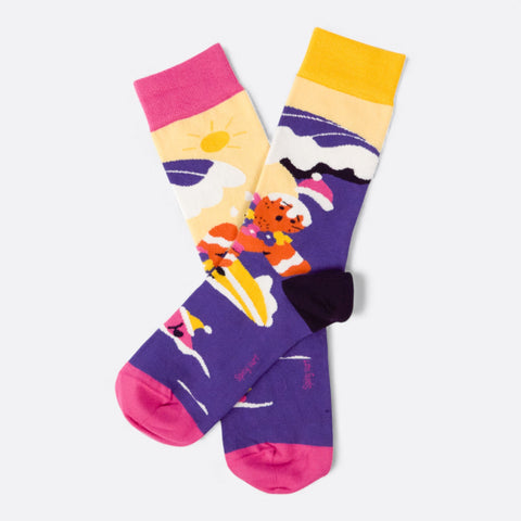 Chaussettes fantaisie SPICY SURF Coton bio 1