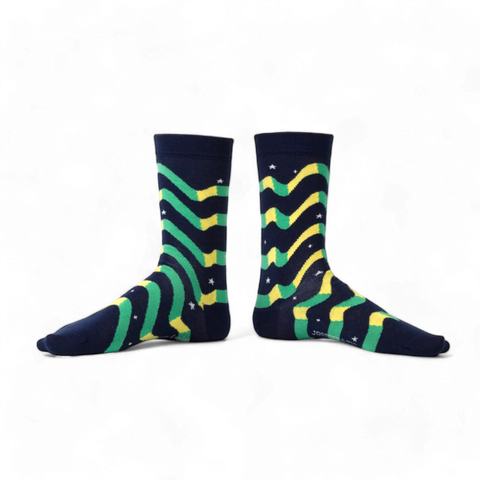 Chaussettes fantaisie SUR LA MÊME LONGUEUR D’ONDES Coton bio 1
