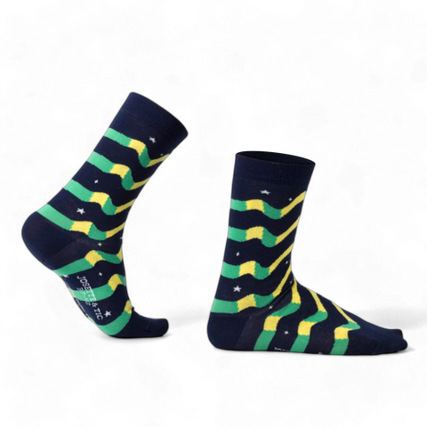 Chaussettes fantaisie SUR LA MÊME LONGUEUR D’ONDES Coton bio 4
